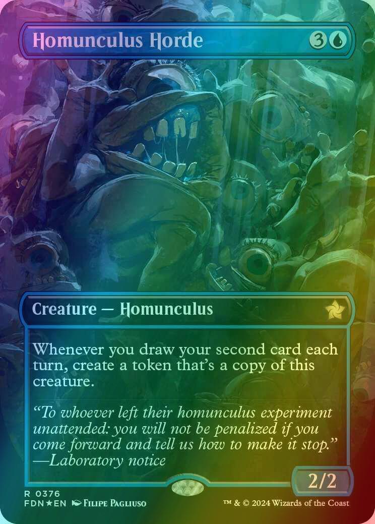 Homunculus Horde [376] [Borderless] [Foundations] [Mana Foil]