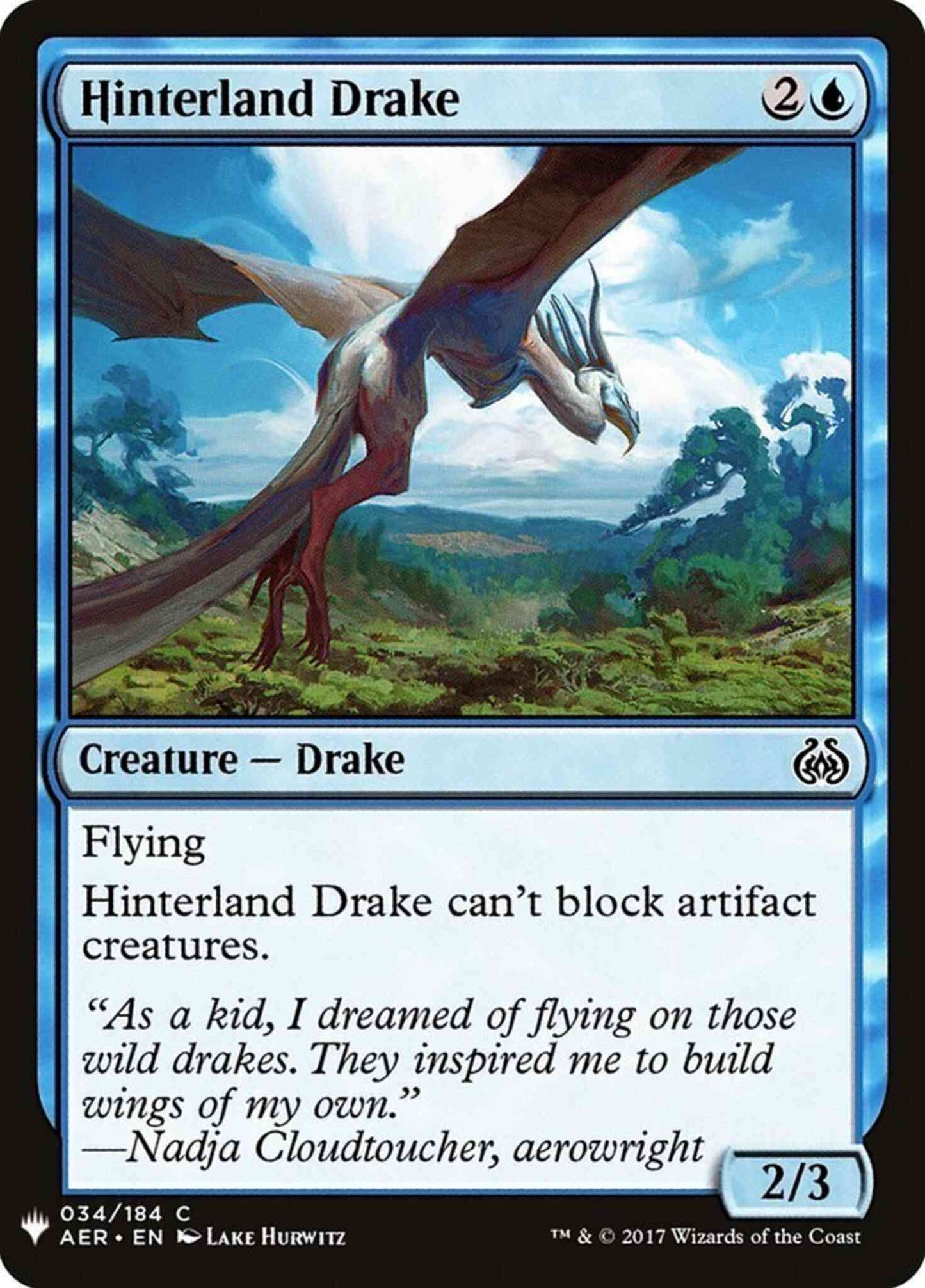 Hinterland Drake [AER-34] [The List] [Non-Foil]