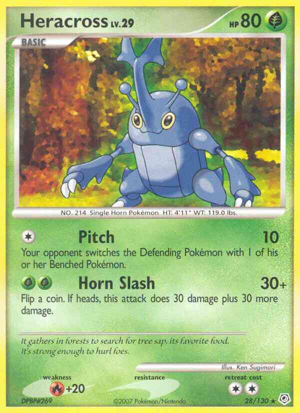 Heracross - 28/130 - Rare [dp1-28] [Non-Holo]