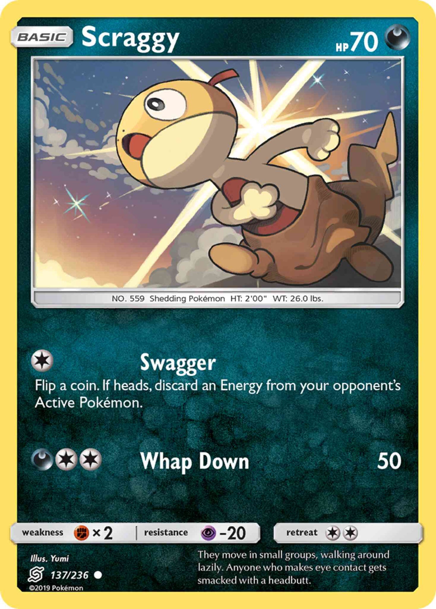 Scraggy - 137/236 - Common [sm11-137] [Reverse Holo]