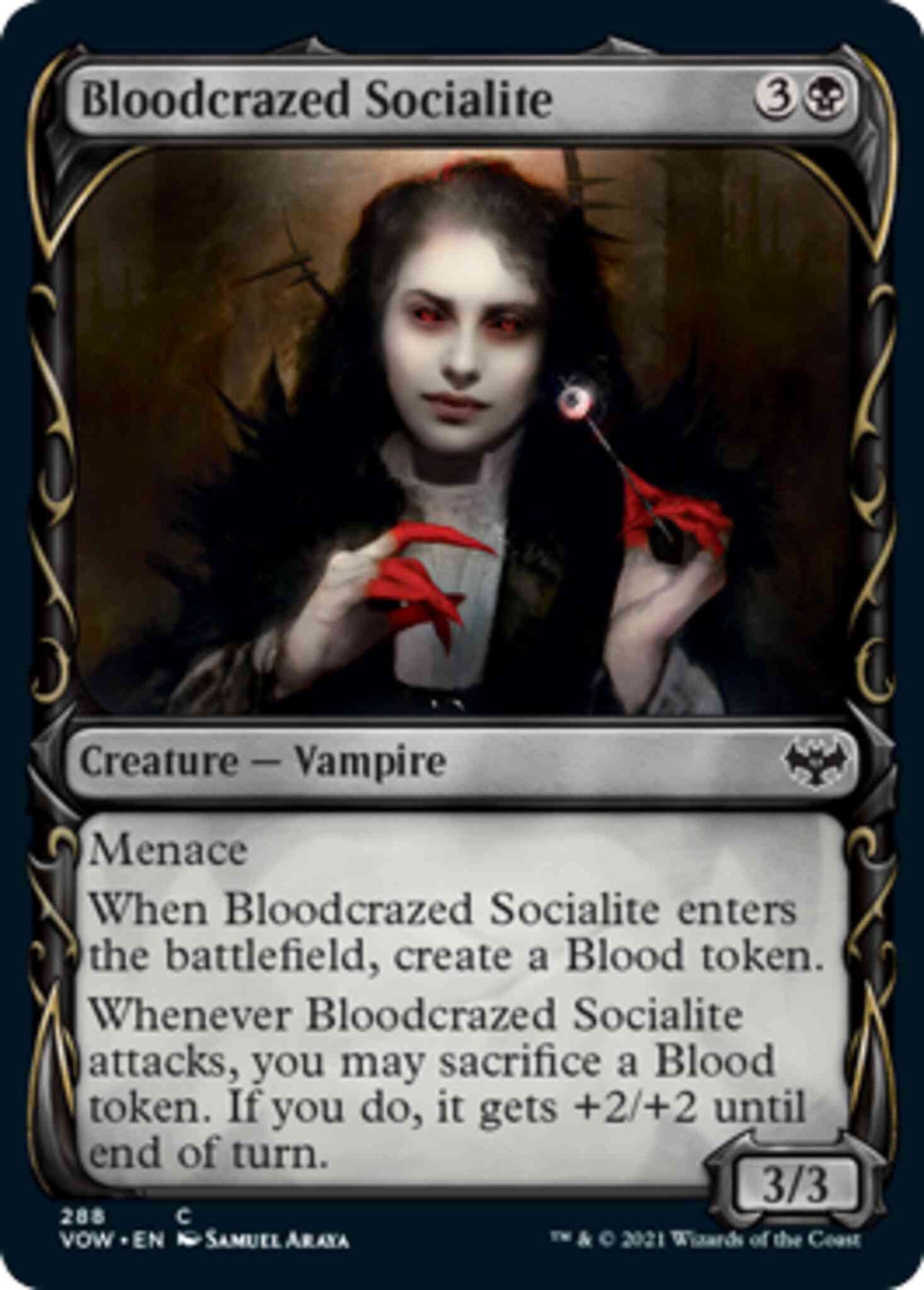 Bloodcrazed Socialite [288] [Fang Frame Showcase] [Innistrad: Crimson Vow] [Non-Foil]