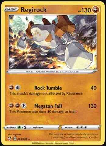 Regirock - 089/185 - Rare Holo [swsh4-089] [Reverse Holo]