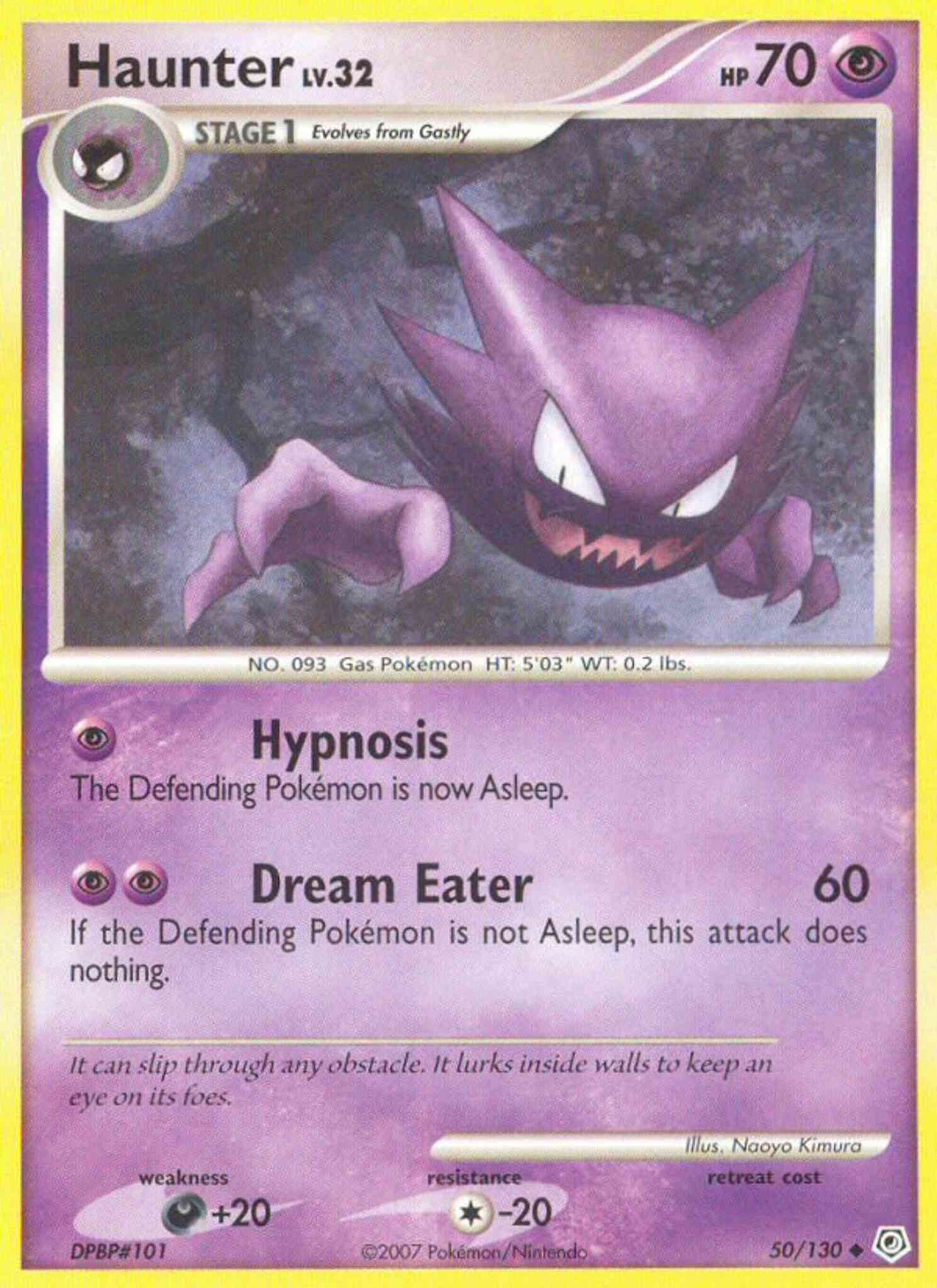 Haunter - 50/130 - Uncommon [dp1-50] [Non-Holo]