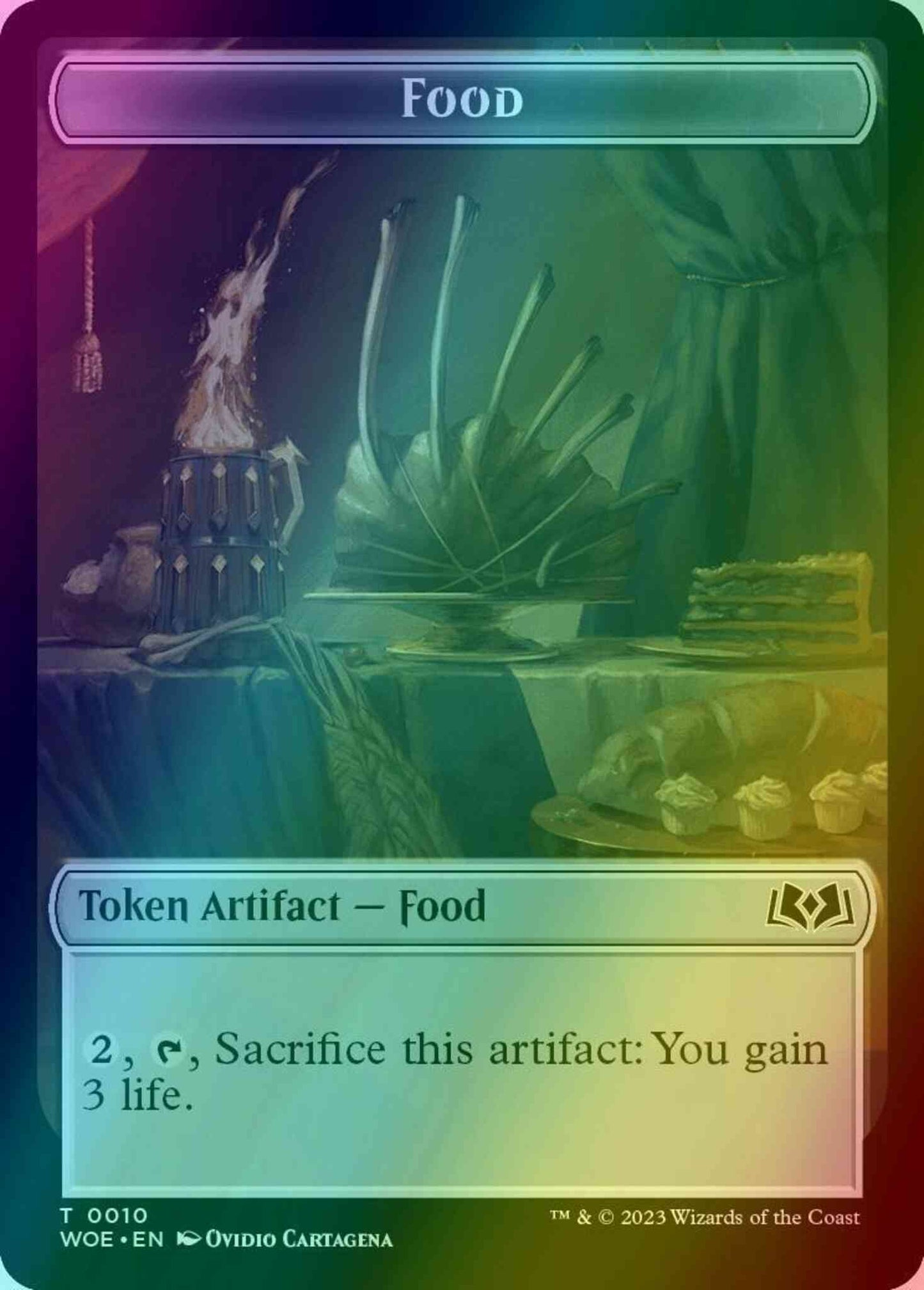 Food Token (10) // Nightmare Token (06) [Wilds of Eldraine: Tokens] [Foil]