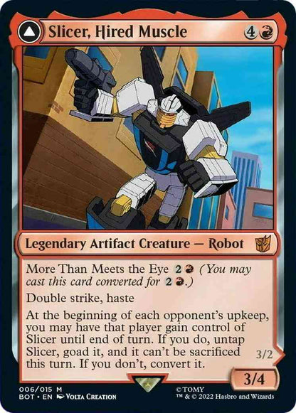 Slicer, Hired Muscle // Slicer, High-Speed Antagonist [6] [Universes Beyond: Transformers] [Non-Foil]