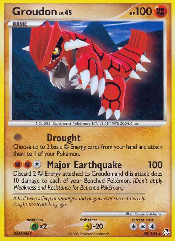 Groudon - 29/146 - Rare [dp6-29] [Reverse Holo]