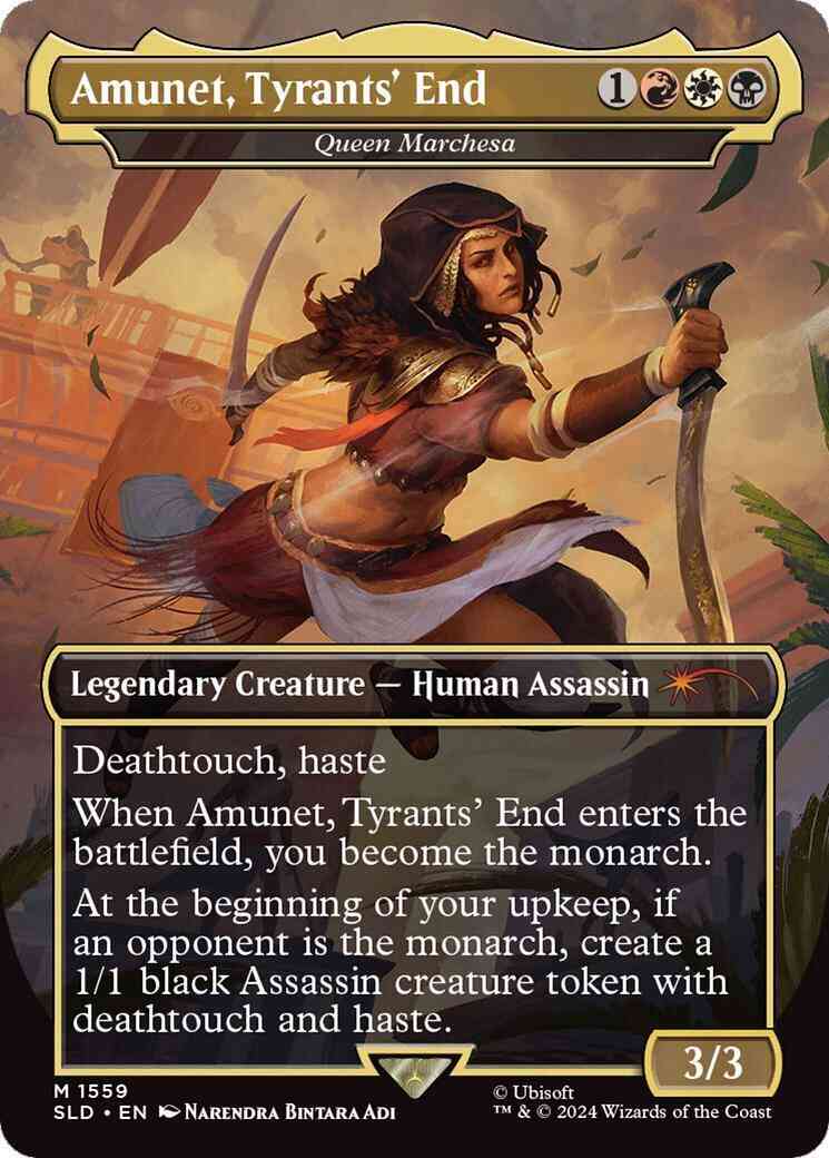 Amunet, Tyrants' End - Queen Marchesa [1559] [Borderless] [Lethal Legends] [Secret Lair Drop] [Non-Foil]