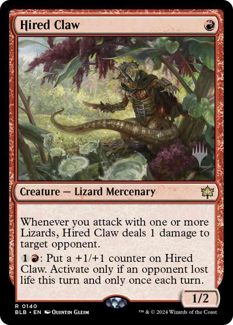 Hired Claw [140p] [Promo Pack] [Bloomburrow: Promos] [Foil]