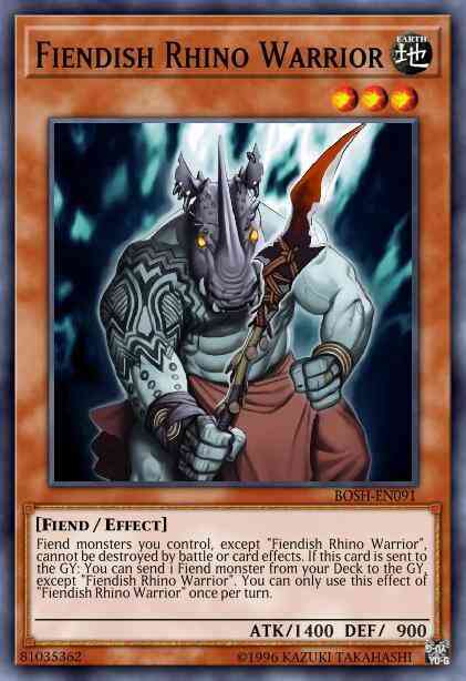 Fiendish Rhino Warrior - SR06-EN017 - Common - 1st Edition