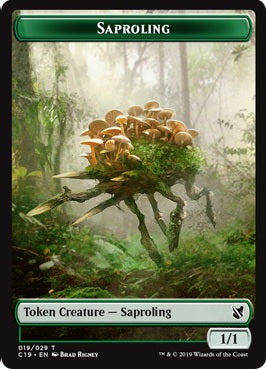 Morph Token (27) // Saproling Token (19) [Commander 2019 Tokens] [Non-Foil]