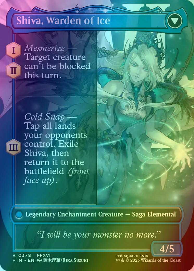 Jill, Shiva's Dominant // Shiva, Warden of Ice [378] [Borderless] [Character] [FINAL FANTASY] [Foil]