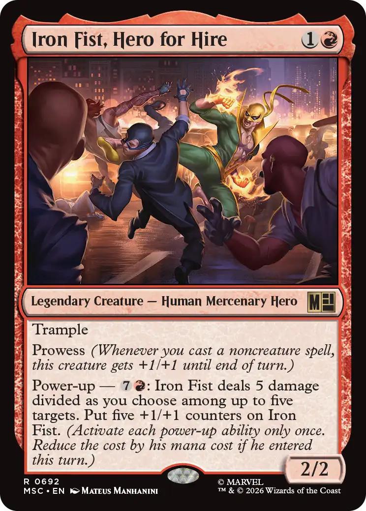 Iron Fist, Hero for Hire [692] [Jumpstart] [Marvel Super Heroes: Commander] [Non-Foil]