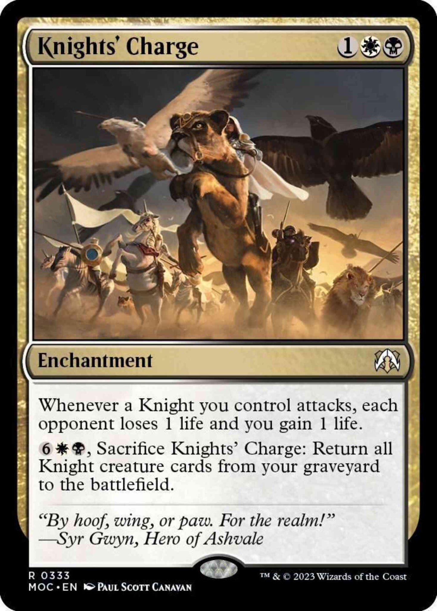 Knights' Charge [333] [March of the Machine: Commander] [Non-Foil]