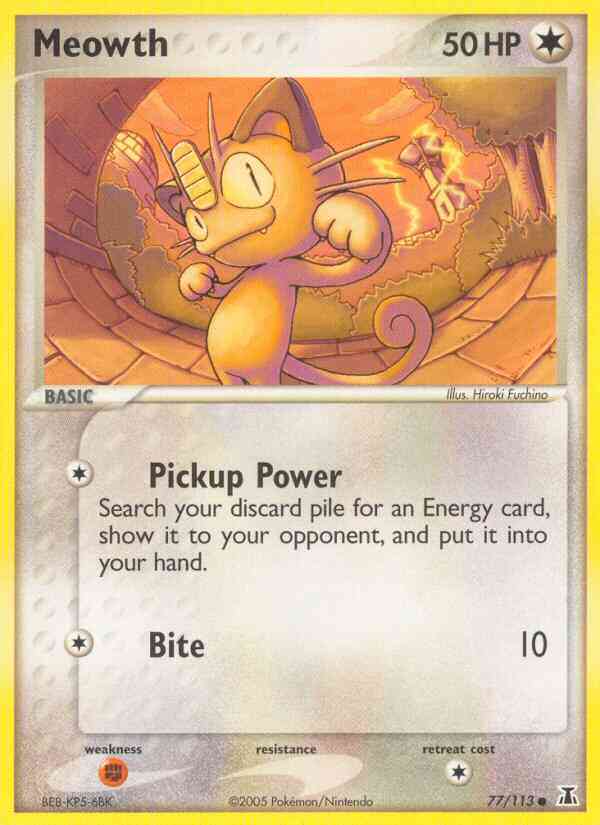 Meowth - 77/113 - Common [ex11-77] [Reverse Holo]
