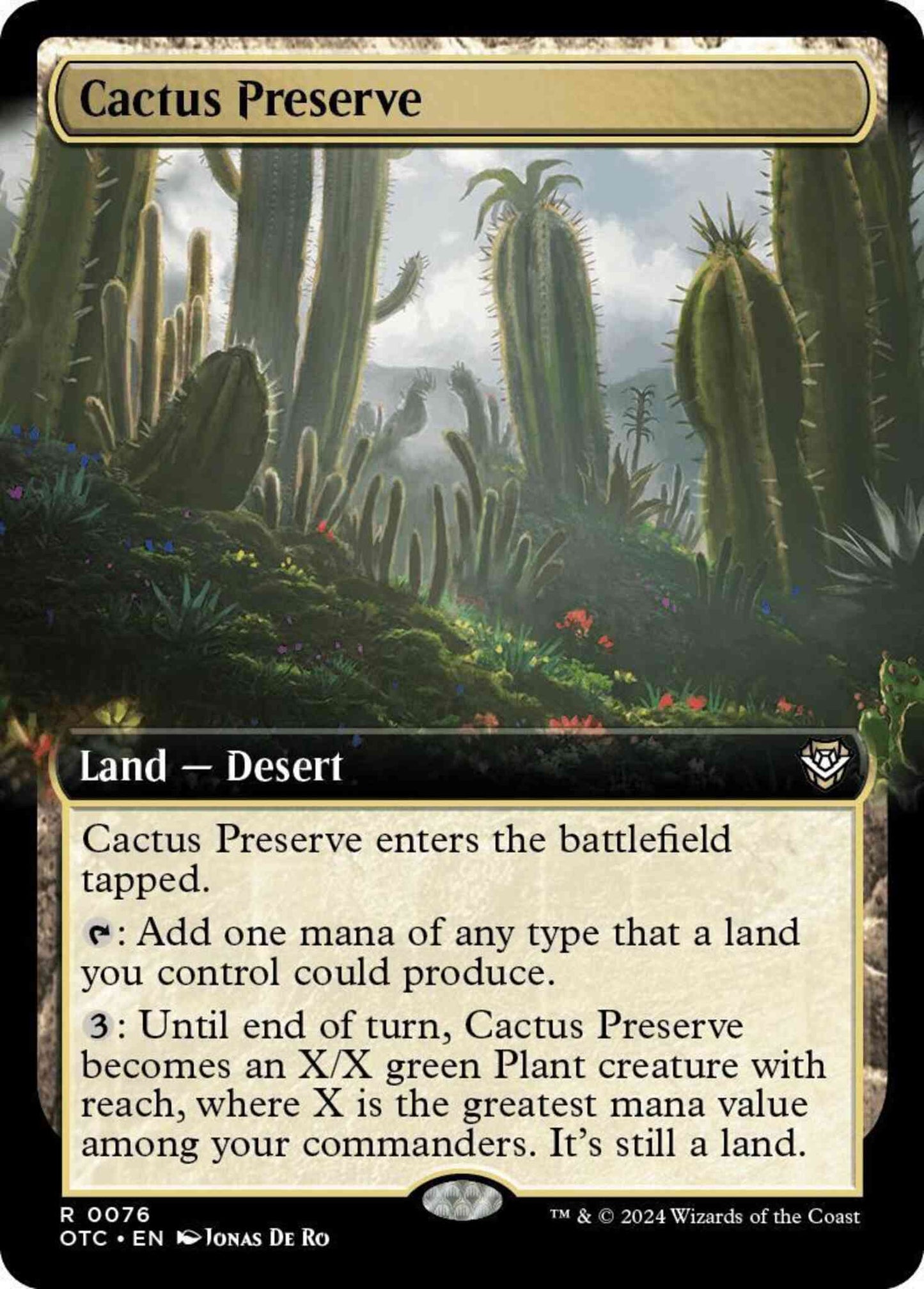 Cactus Preserve [76] [Extended Art] [Outlaws of Thunder Junction: Commander] [Non-Foil]