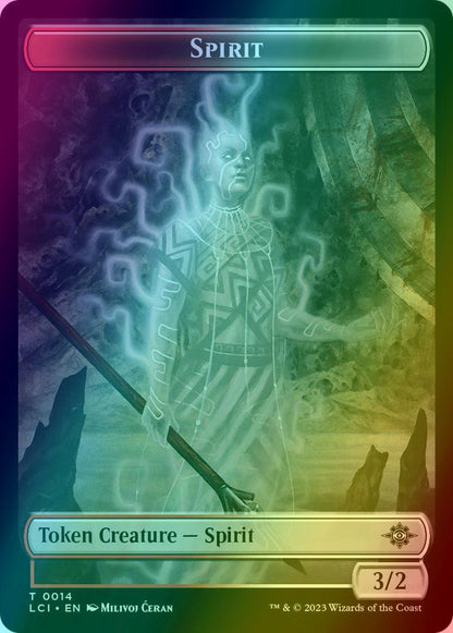 Copy Token (01) // Spirit Token (14) [The Lost Caverns of Ixalan: Tokens] [Foil]