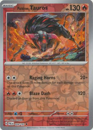 Paldean Tauros - 028/193 - Uncommon [sv02-028] [Reverse Holo]