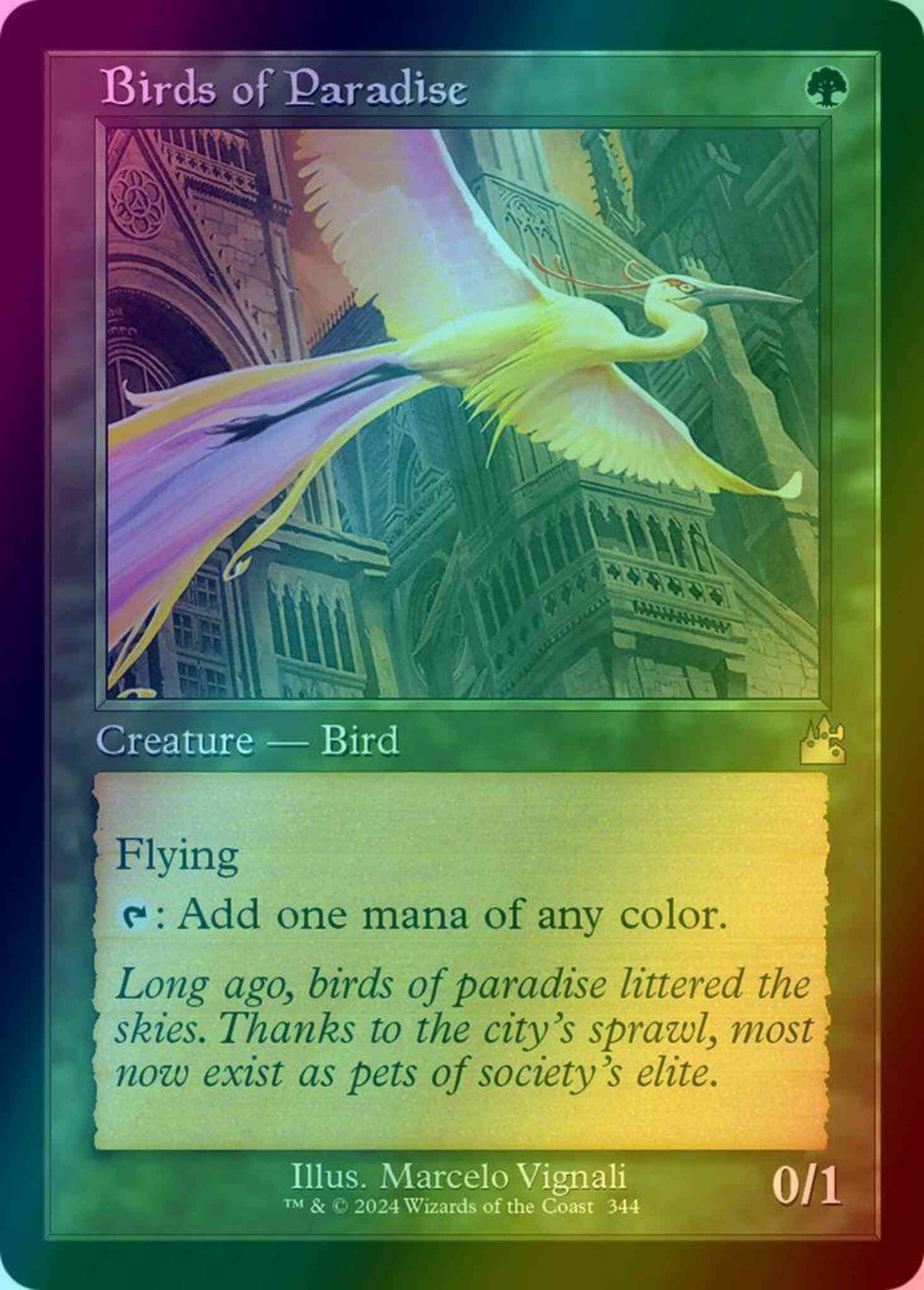 Birds of Paradise [344] [Retro Frame] [Ravnica Remastered] [Foil]