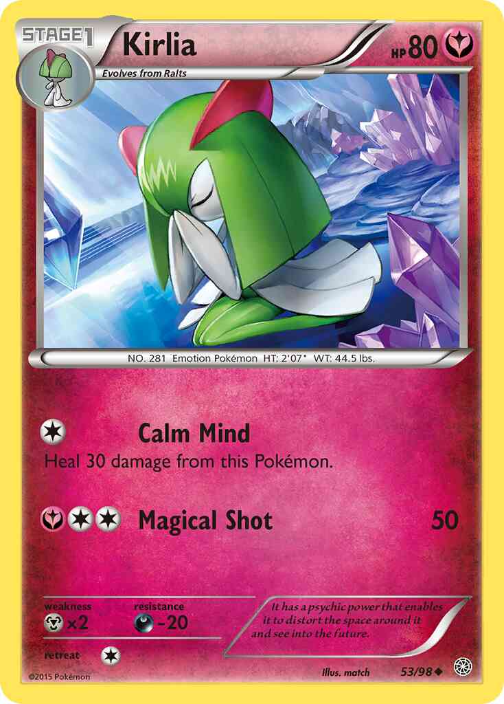Kirlia - 53/98 - Uncommon [xy7-53] [Non-Holo]