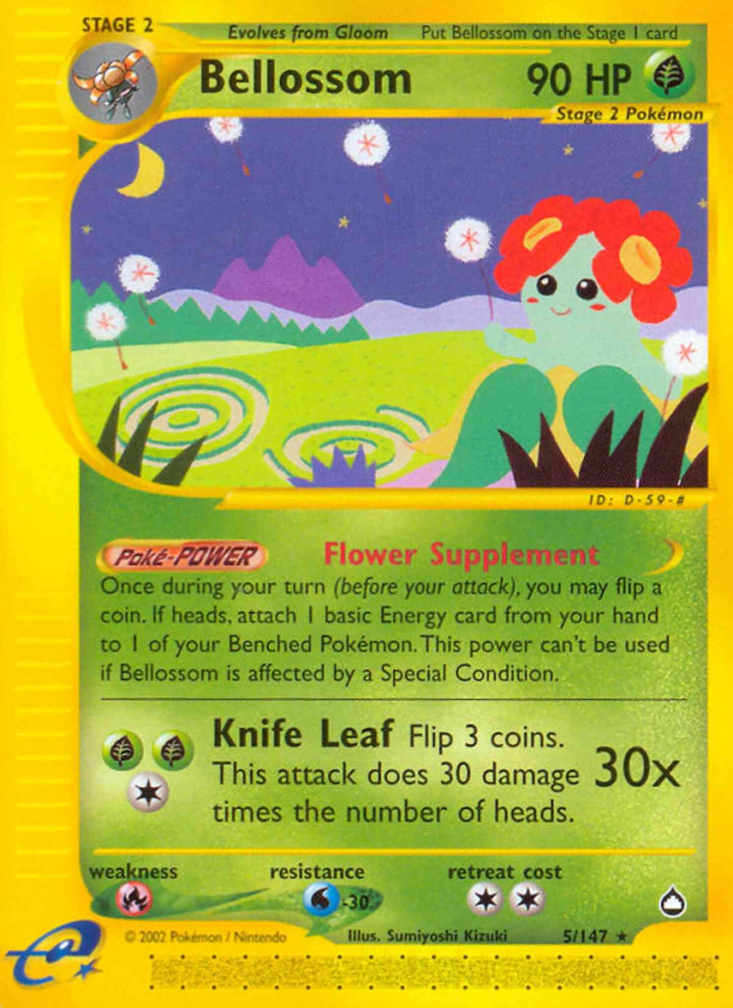 Bellossom - 5/147 - Rare [ecard2-5] [Reverse Holo]