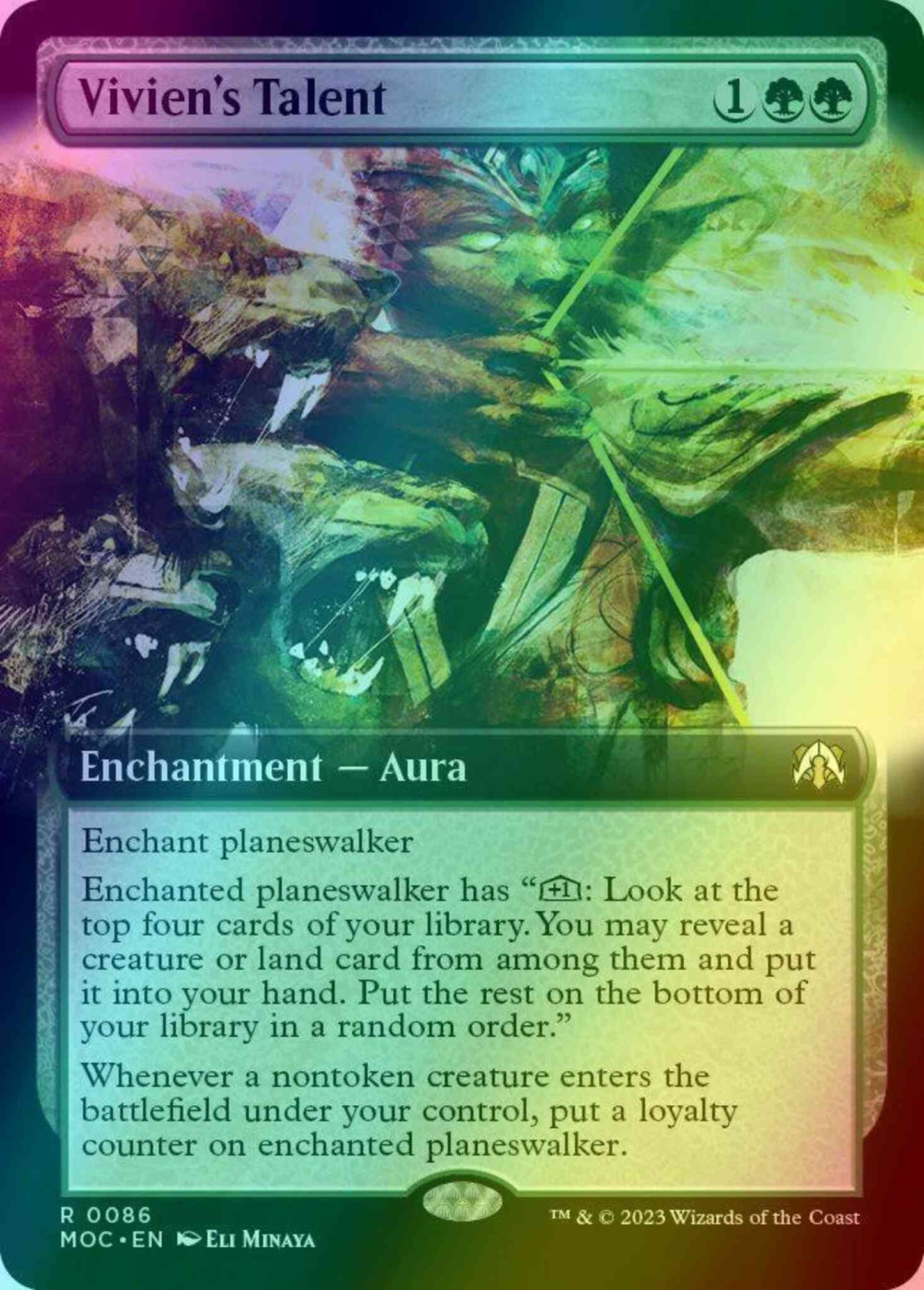 Vivien's Talent [86] [Extended Art] [March of the Machine: Commander] [Foil]
