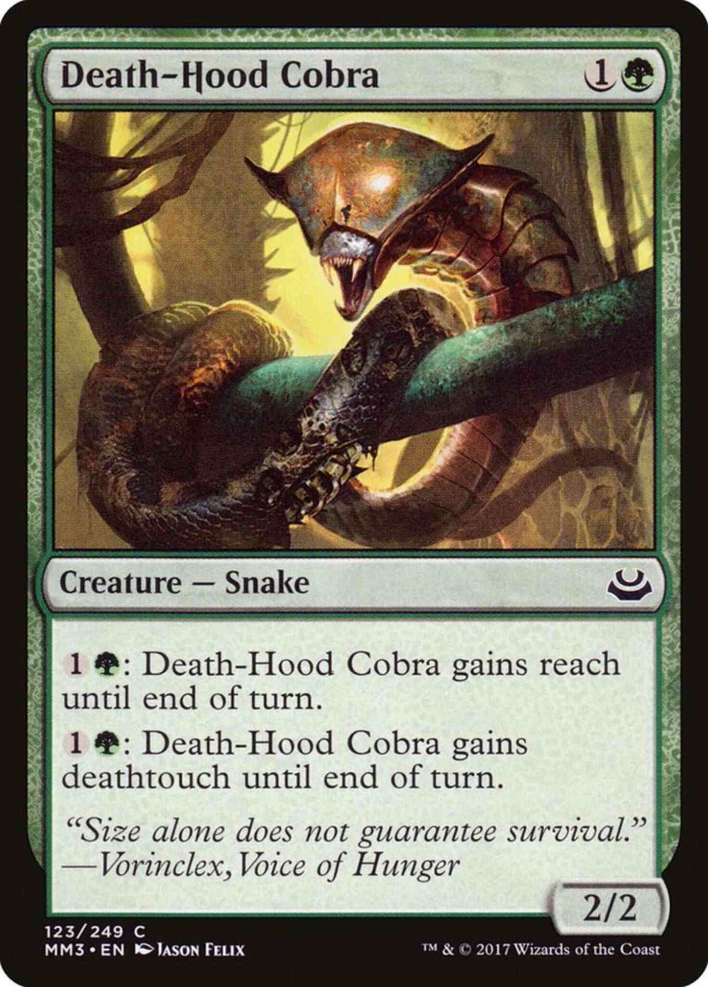 Death-Hood Cobra [123] [Modern Masters 2017] [Non-Foil]