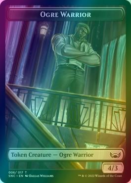 Copy Token (01) // Ogre Warrior Token (06) [Streets of New Capenna: Tokens] [Foil]