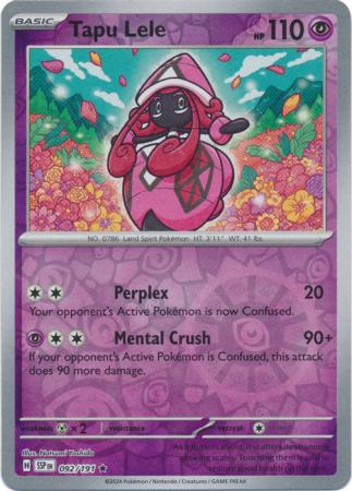 Tapu Lele - 092/191 - Rare [sv08-092] [Reverse Holo]