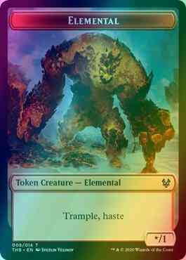 Elemental Token (08) // Human Soldier Token (02) [Theros Beyond Death Tokens] [Foil]