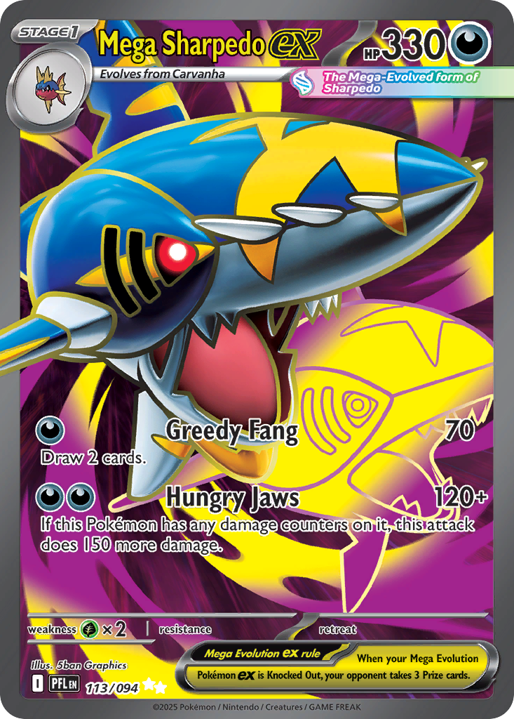 Mega Sharpedo ex - 113/094 - Ultra Rare [me02-113] [Ultra]