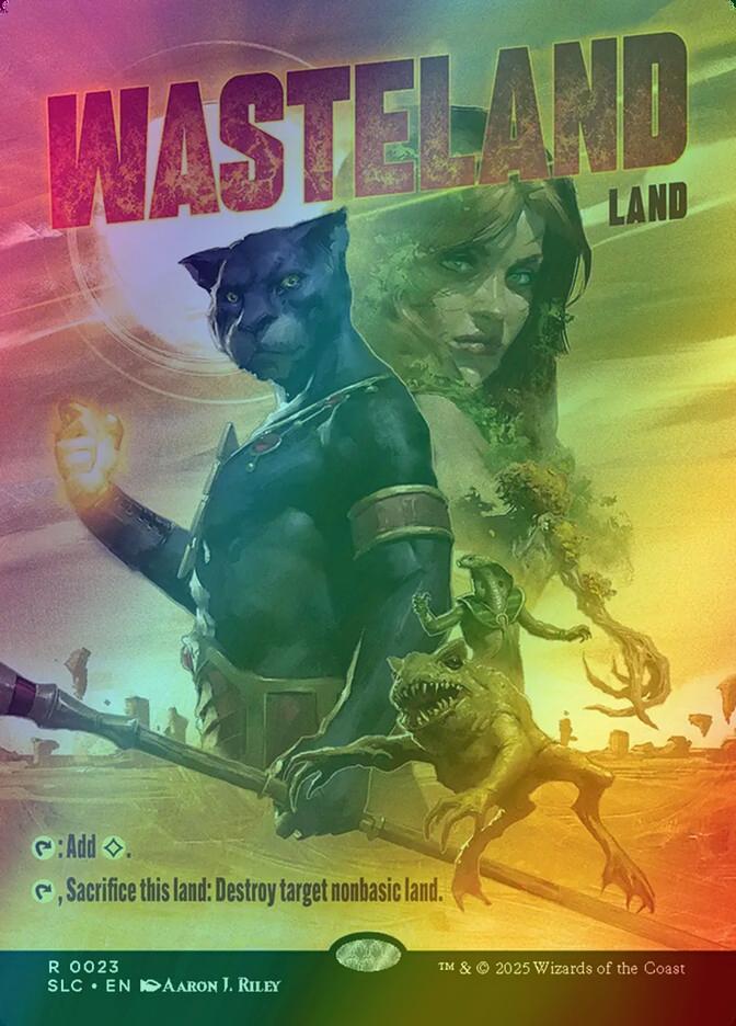 Wasteland [0023] [Borderless] [Encyclopedia of Magic] [Secret Lair Countdown] [Foil]
