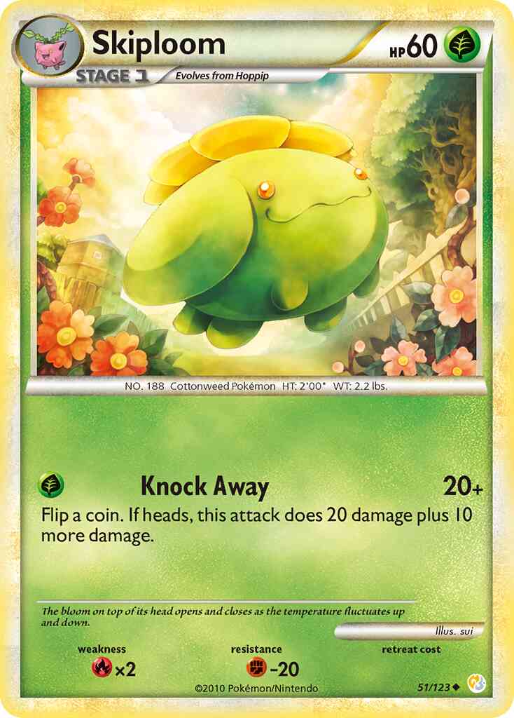 Skiploom - 51/123 - Uncommon [hgss1-51] [Reverse Holo]