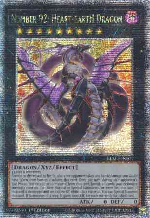 Number 92: Heart-eartH Dragon - BLMR-EN077 - Quarter Century Secret Rare - 1st Edition