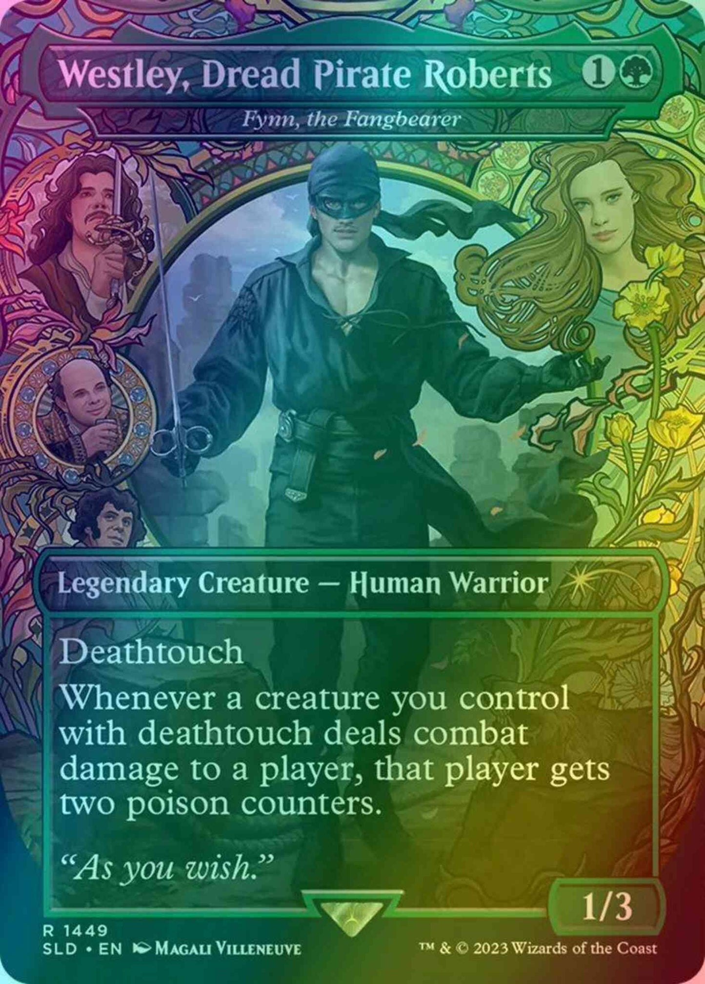 Westley, Dread Pirate Roberts - Fynn, the Fangbearer [1449] [Borderless] [The Princess Bride] [Secret Lair Drop] [Foil]