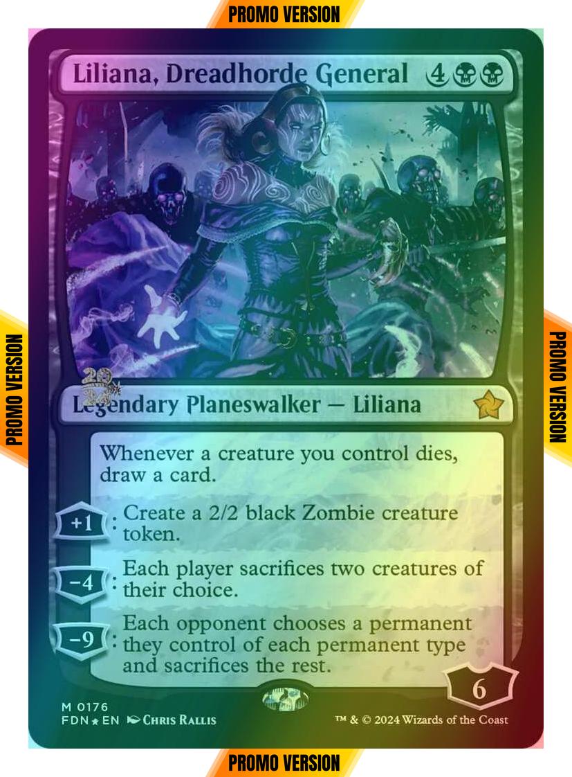Liliana, Dreadhorde General [176s] [Prerelease] [Foundations: Promos] [Foil]