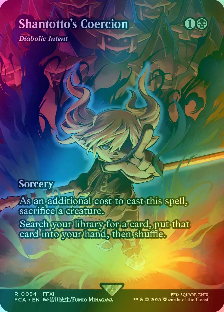 Shantotto's Coercion - Diabloic Intent [34] [Borderless] [FINAL FANTASY: Through the Ages] [Foil]