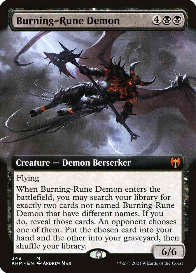 Burning-Rune Demon [349] [Extended Art] [Kaldheim] [Non-Foil]