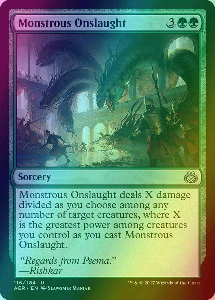 Monstrous Onslaught [116] [Aether Revolt] [Foil]