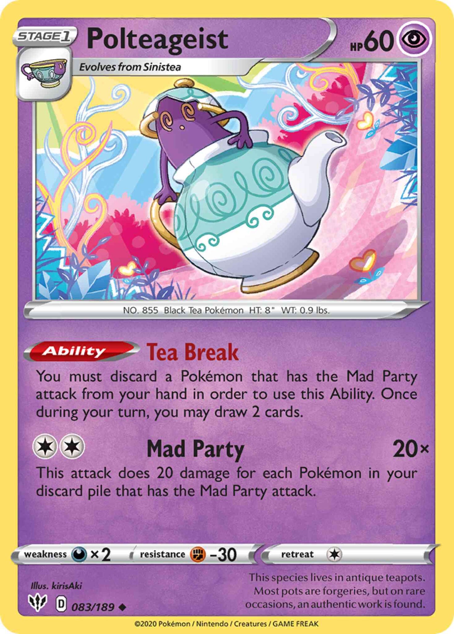 Polteageist - 083/189 - Uncommon [swsh3-083] [Non-Holo]