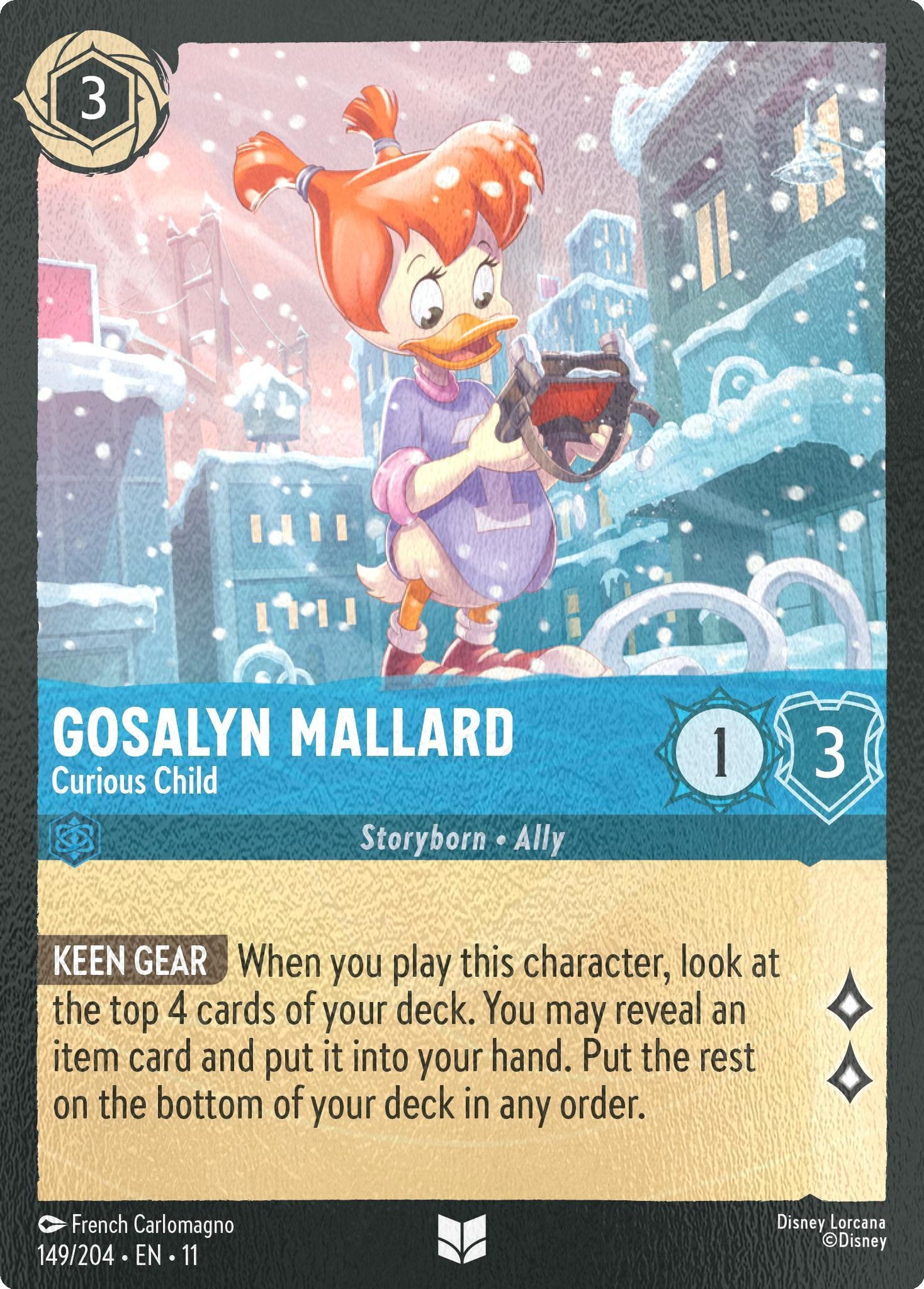 Gosalyn Mallard - Curious Child - 149/204 [Winterspell] [Cold Foil]