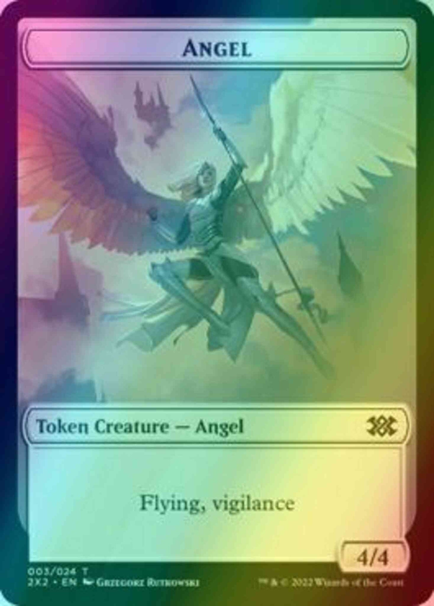 Angel Token (03) // Faerie Rogue Token (11) [Double Masters 2022: Tokens] [Foil]