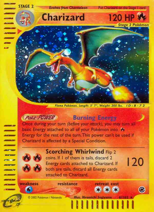Charizard - 6/165 - Rare [ecard1-6] [Reverse Holo]