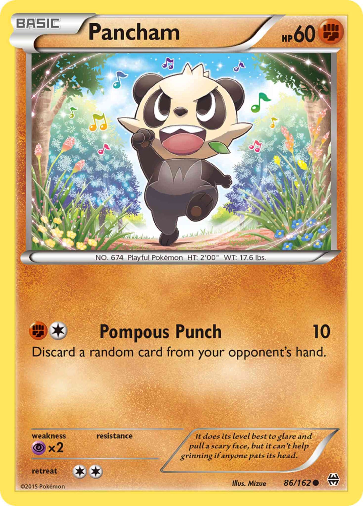 Pancham - 86/162 - Common [xy8-86] [Reverse Holo]