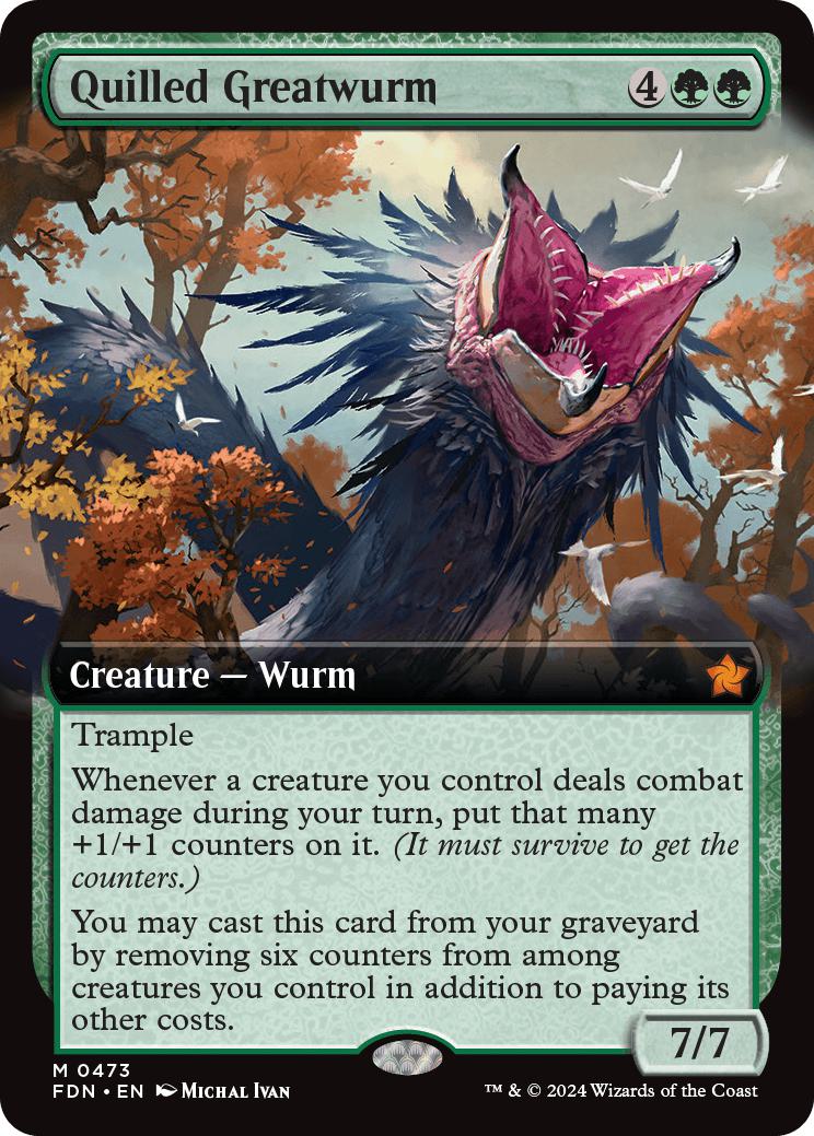 Quilled Greatwurm [473] [Extended Art] [Foundations] [Non-Foil]