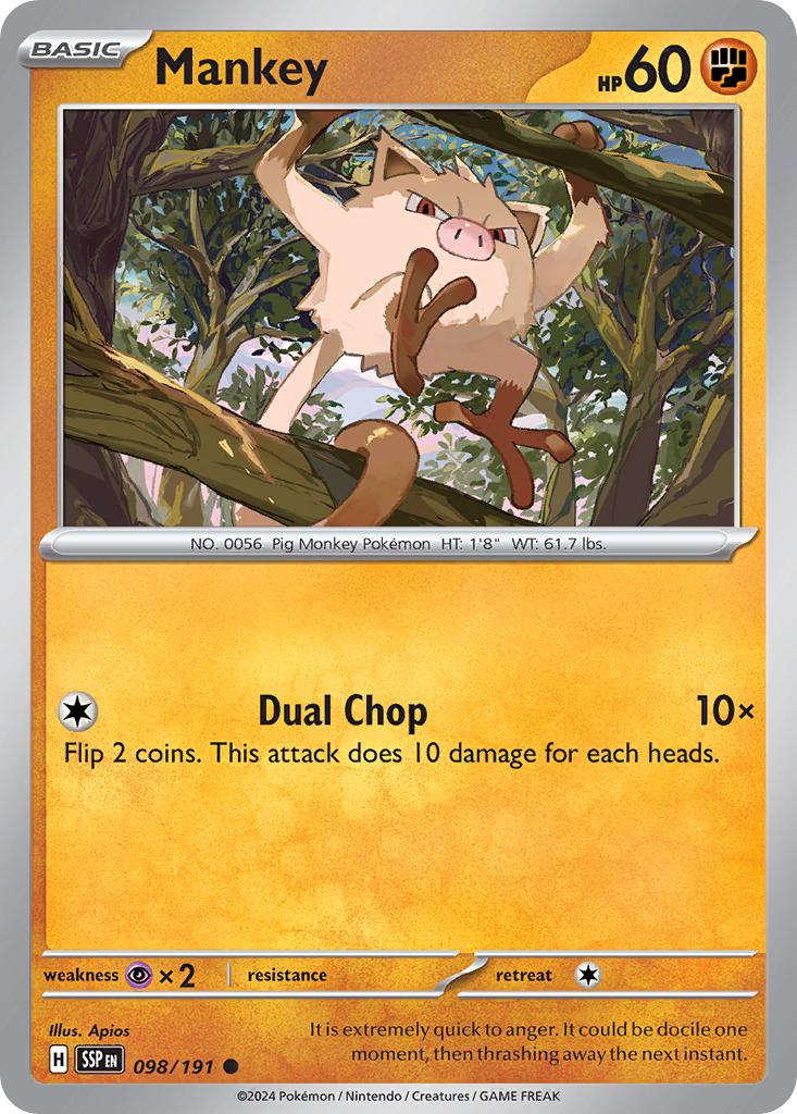 Mankey - 098/191 - Common [sv08-098] [Non-Holo]