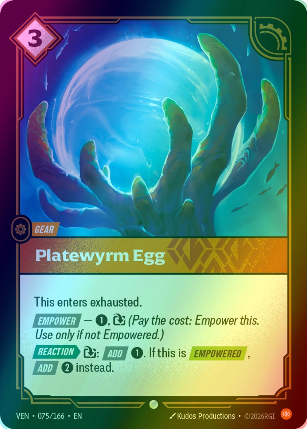 Platewyrm Egg - 075/166 [Vendetta] [Foil]