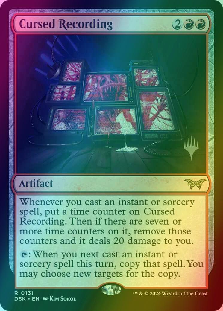Cursed Recording [131p] [Promo Pack] [Duskmourn: House of Horror: Promos] [Foil]