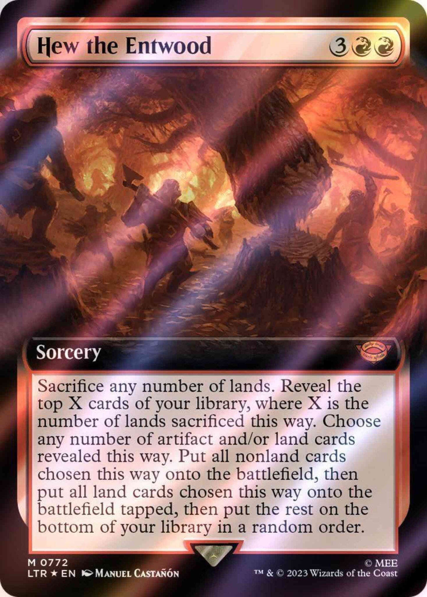 Hew the Entwood [772] [Extended Art] [The Lord of the Rings: Tales of Middle-earth] [Surge Foil]