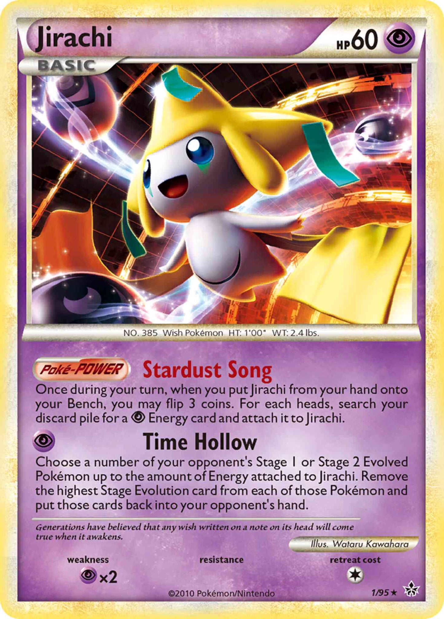 Jirachi - 1/95 - Rare Holo [hgss2-1] [Reverse Holo]