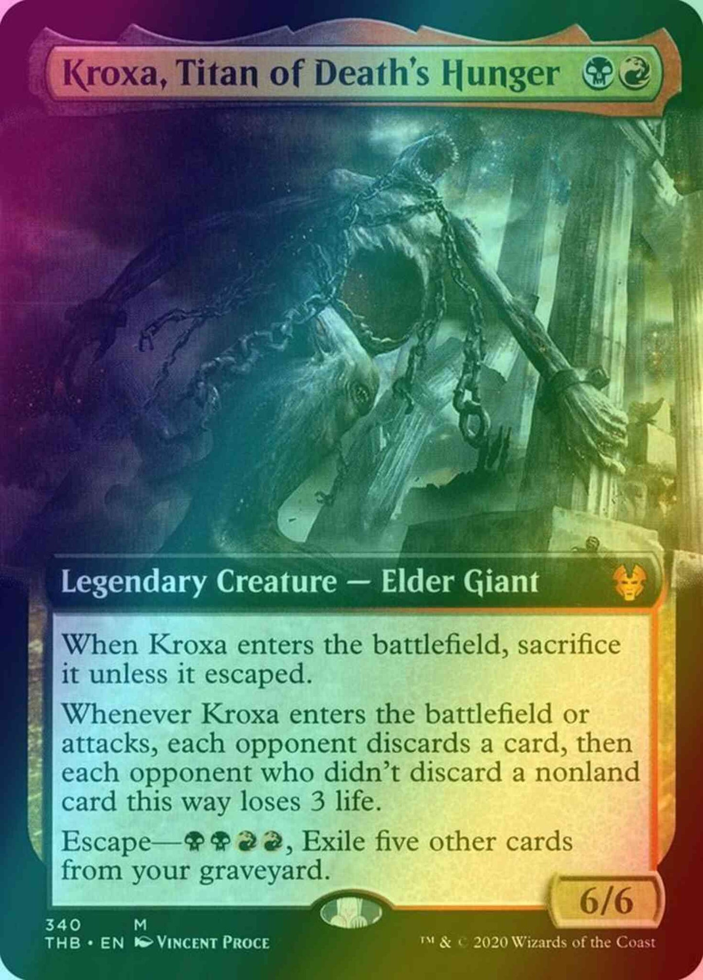 Kroxa, Titan of Death's Hunger [340] [Extended Art] [Theros Beyond Death] [Foil]